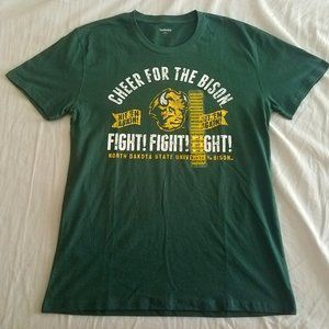 North Dakota State University Bison Green Crewneck T-Shirt SZ M Retro